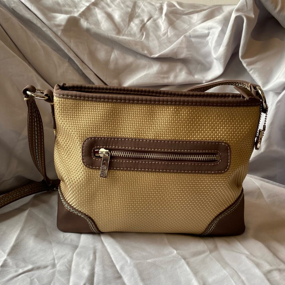 The Sak Jute Weave Shoulder Bag Natural Woven Boho Rustic‎ Eco Chic Handbag